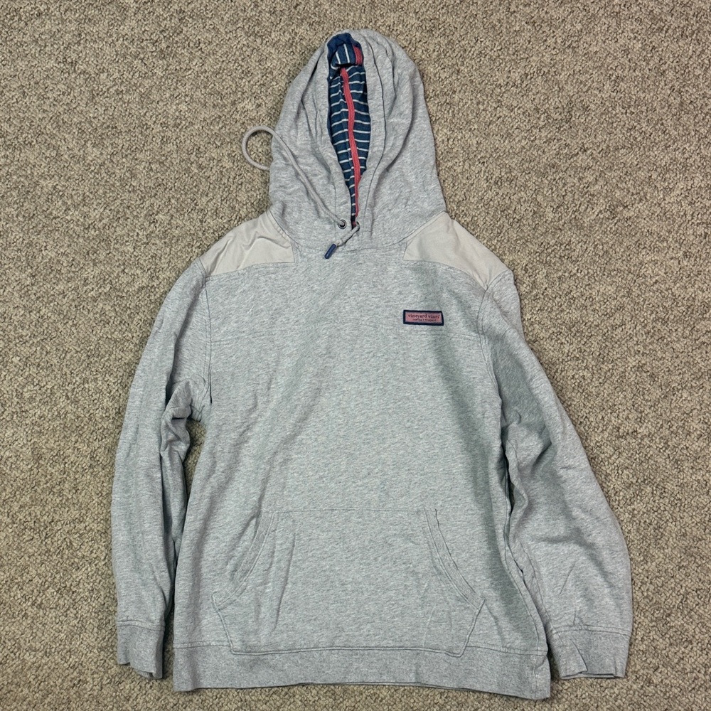 Vineyard Vines Gray Hoodie with Logo large